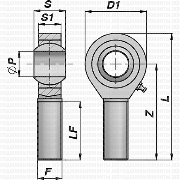 CSTFE...PB ПРОУШИНА С ПРЕСС-МАСЛЕНКОЙ ДЛЯ ГИДРОЦИЛИНДРА CONTARINI